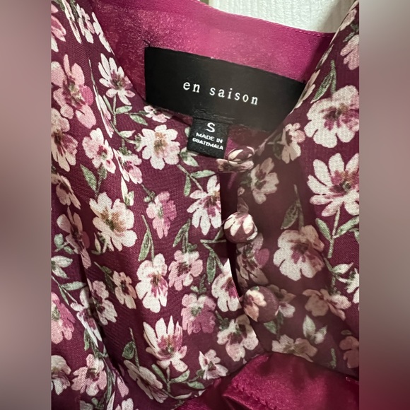 En Saison Women's Ditsy Floral Pleated Midi Dress - Picture 4 of 4